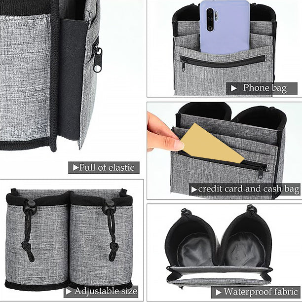 Roll-A-Beverage™ - Luggage Handle Cup Holder - Traveler's Haven