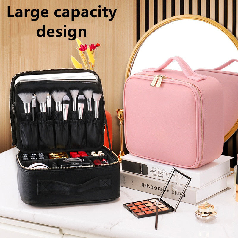 IllumiGlam™ - Travel Makeup Bag (INCLUDES LED Backlit Mirror)