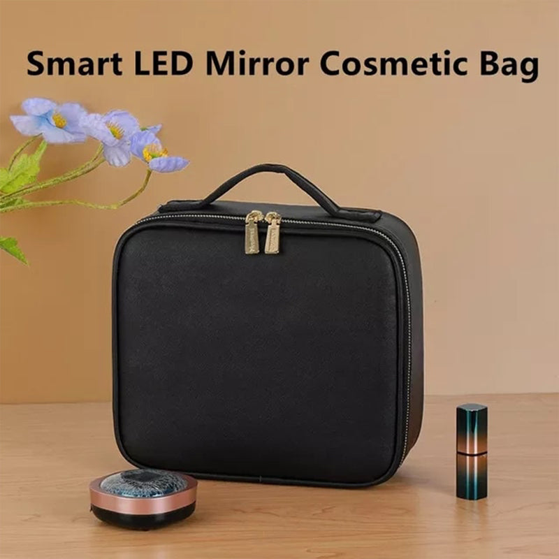 IllumiGlam™ - Travel Makeup Bag (INCLUDES LED Backlit Mirror)