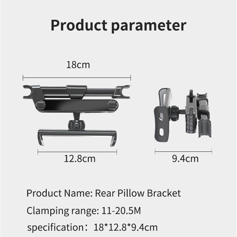 2021 Car Rear Pillow Telescopic Phone Holder Tablet Car Stand Seat Rear Headrest Mounting Bracket for Phone iPad Tablet Support