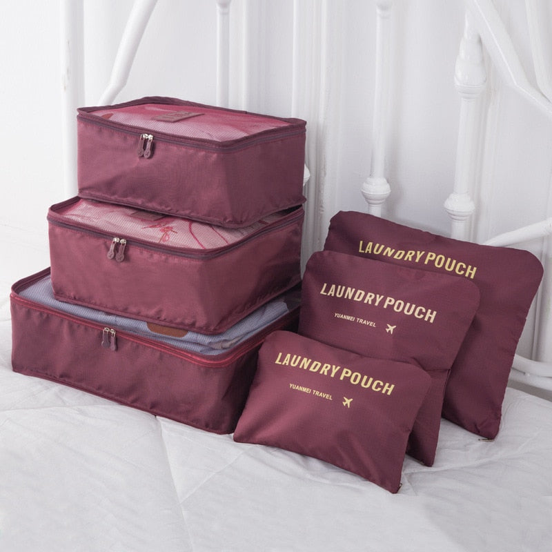 JourneyMate™ - 6Pcs Deluxe Travel Bag Oragnizer - Traveler's Haven