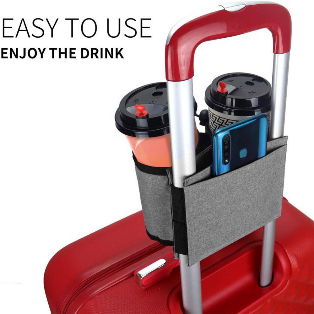 Roll-A-Beverage™ - Luggage Handle Cup Holder - Traveler's Haven